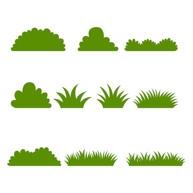 Vector green grass icon