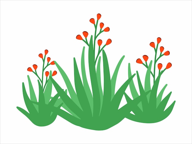 Vector green grass landscape background illustration