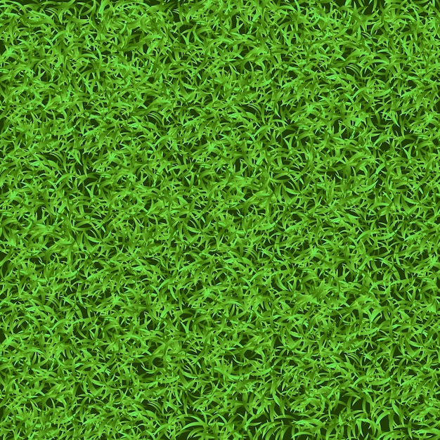 Vector green grass seamless texture. seamless in only horizontal dimension