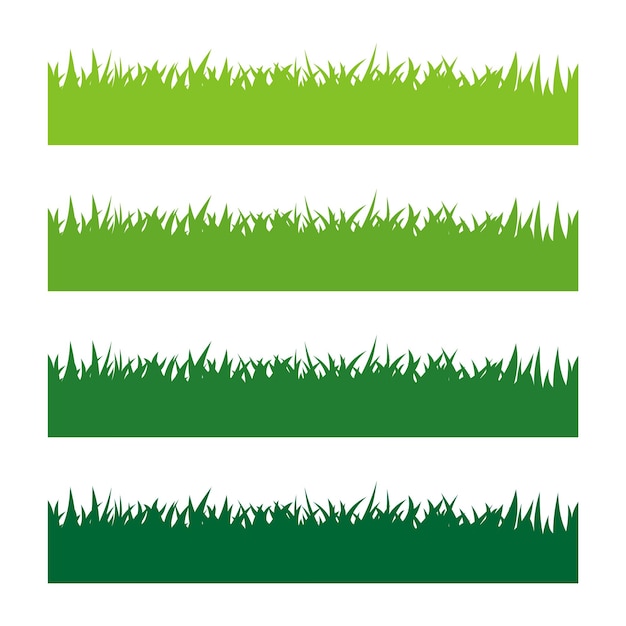 Vector green grass set vector illustration design vector eps 10