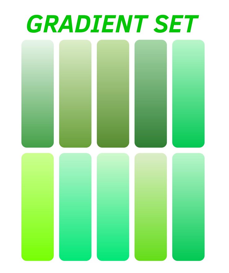 Vector a green and green logo for a set of different colored squares