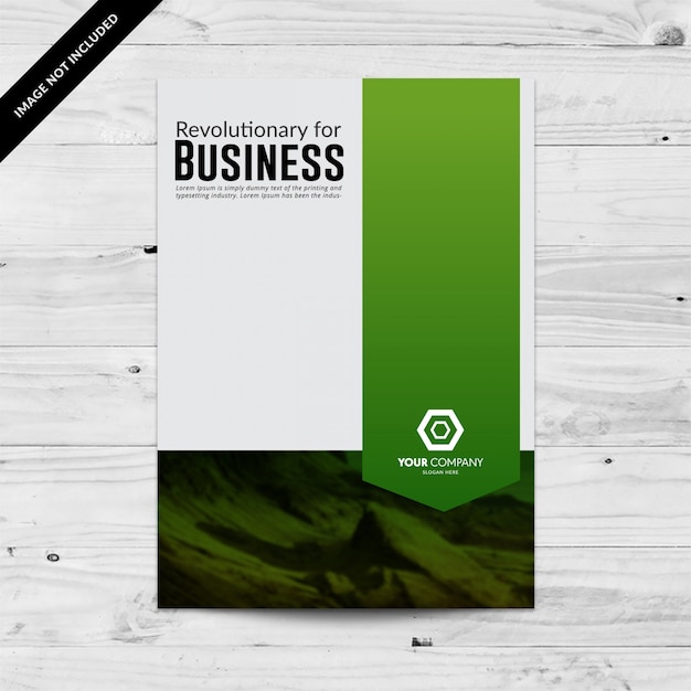 Green and grey business flyer design template