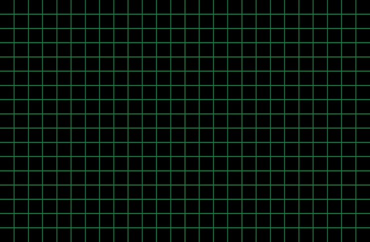 Vector green grid pattern with black background asthetic minimal background