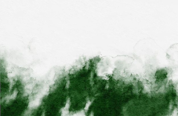 Vector green hand painted watercolor abstract background