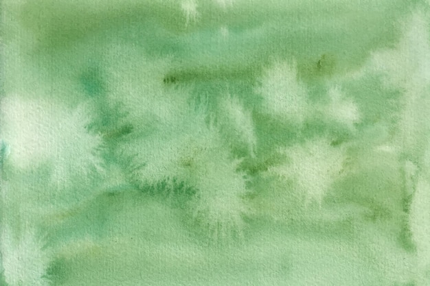 Green hand painted watercolor background