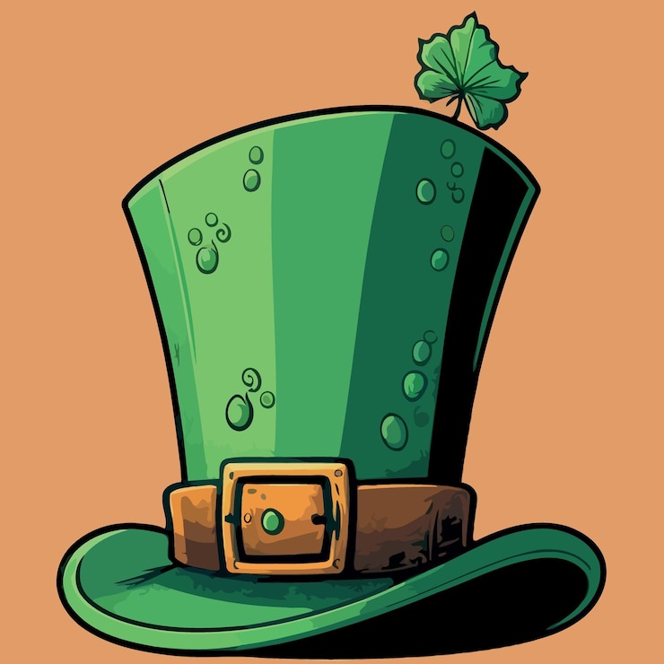 Vector green hat isolated to illustrate saint patrick day