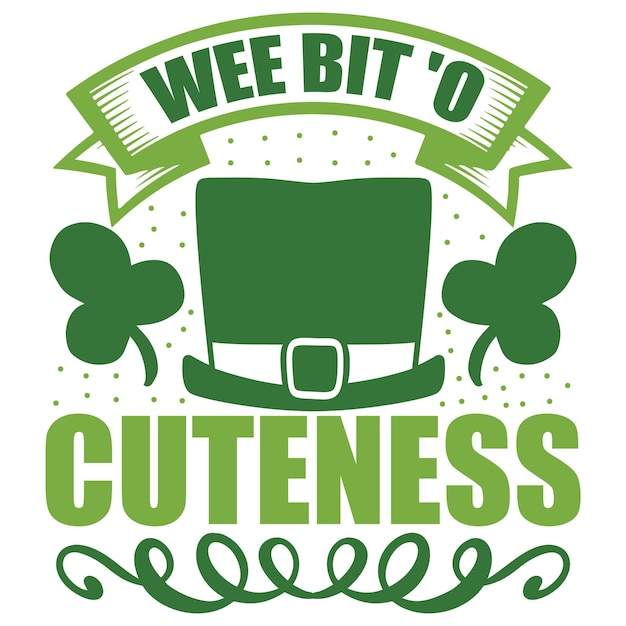 wee bit'o'on이라는 단어가 있는 녹색 모자
