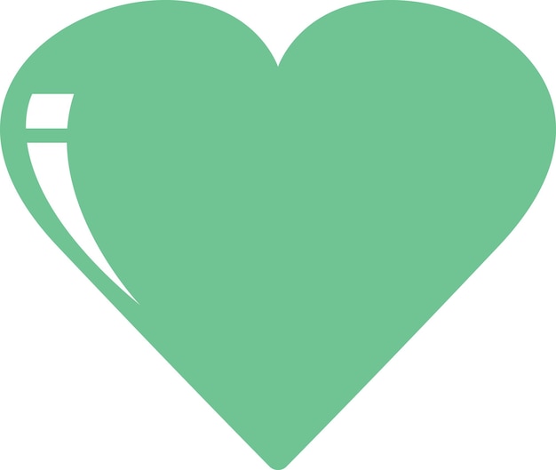 Vector green heart clipart vector file