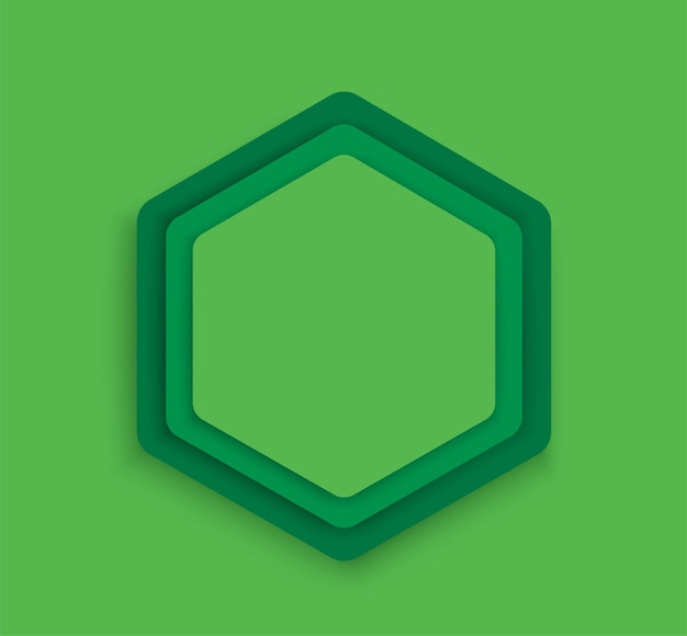 Vector green hexagon background template vector illustration