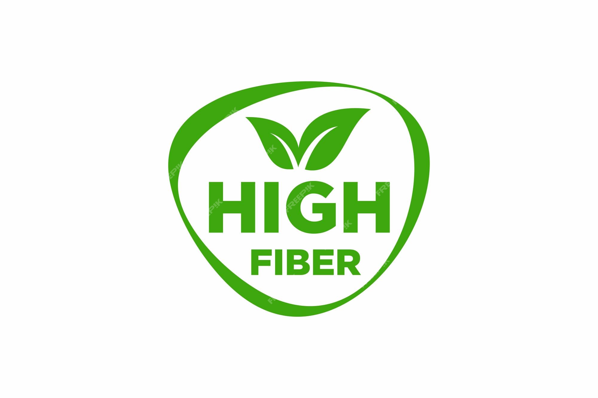 Premium Vector | Green high fiber logo on a white background