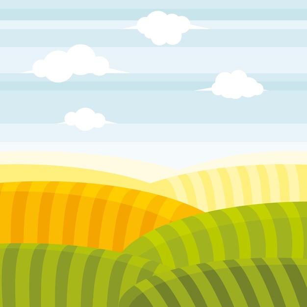 Green Hills Vector Clip Art Isolated Background