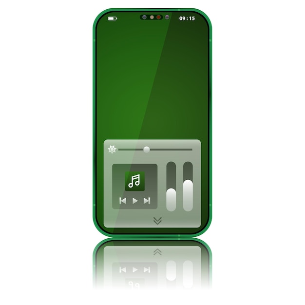 Green home screen theme design