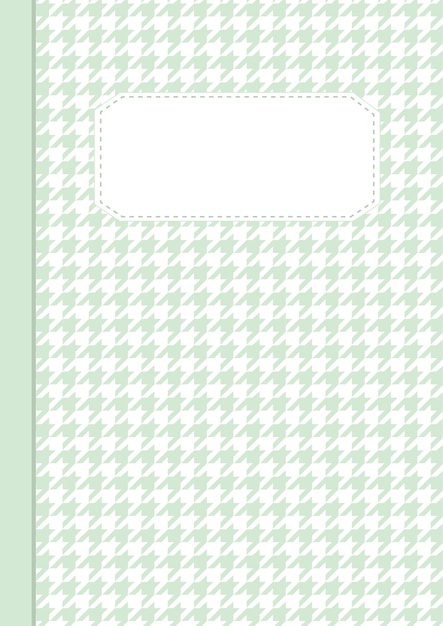 Green houndstooth pattern book cover