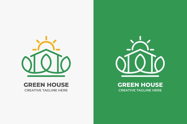 Green House Architecture Monoline Logo