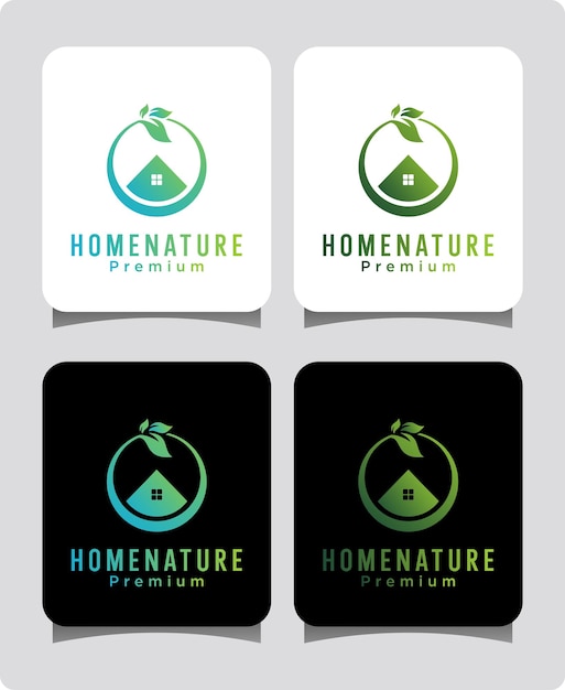 green house or green nature logo design