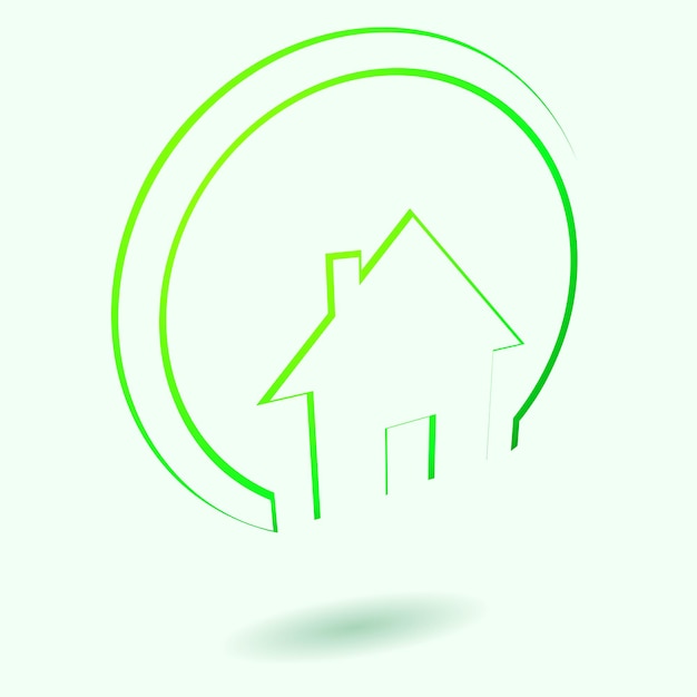 Green house icon