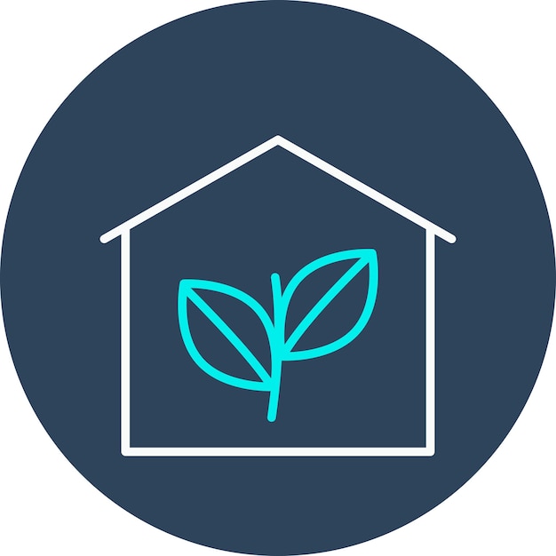 Vettore l'icona vettoriale della casa verde può essere utilizzata per l'icona di energia sostenibile