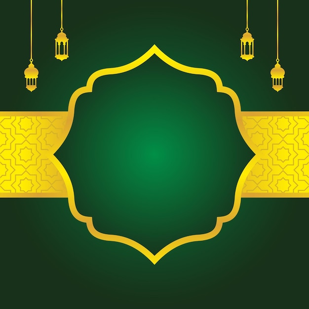 Premium Vector | Green islamic background design