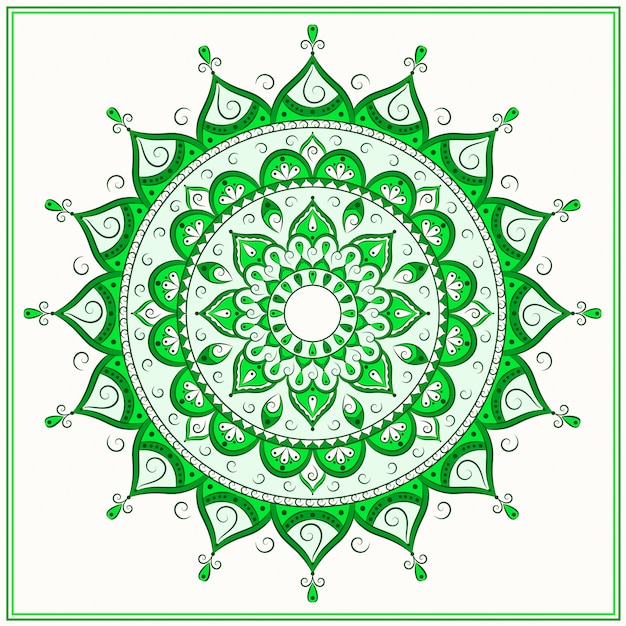 Green islamic mandala