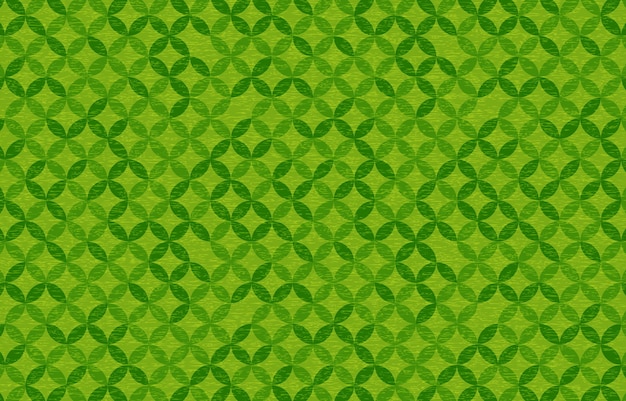 Green Japanese paper and Japanese pattern