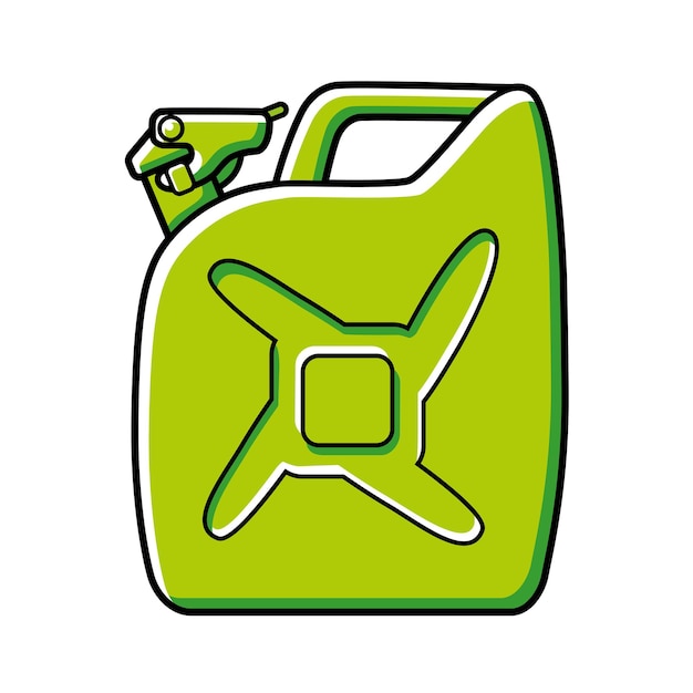 Vector green jerry can
