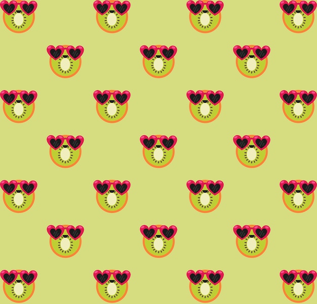 Green kiwi pattern