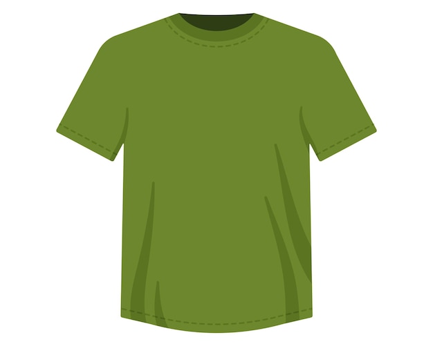 Vector green knitted tshirt military uniform