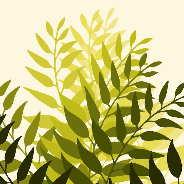 Vector green leaf background