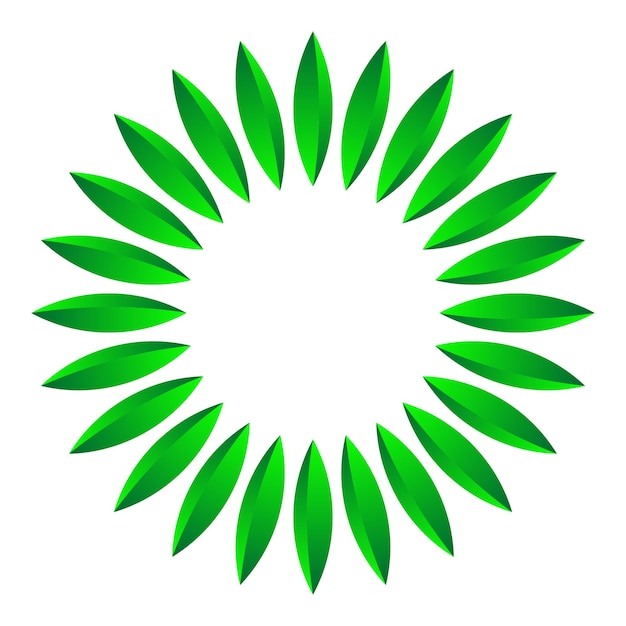 Green leaf Circle vector design