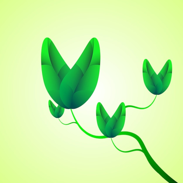 Vector green leaf design