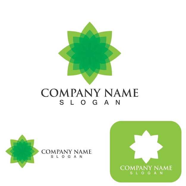 Green leaf ecology Logo nature element vector