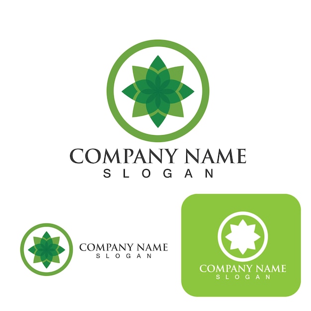 Green leaf ecology Logo nature element vector