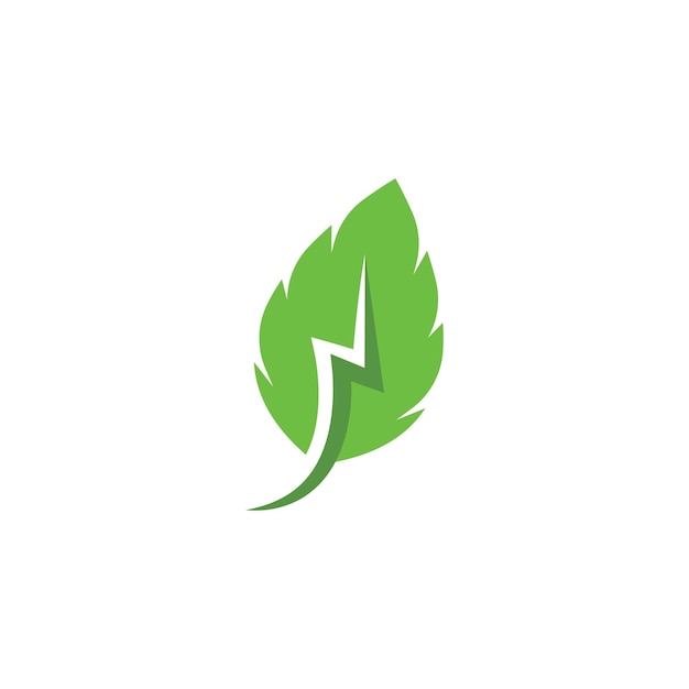 Green leaf ecology nature element vector icon design