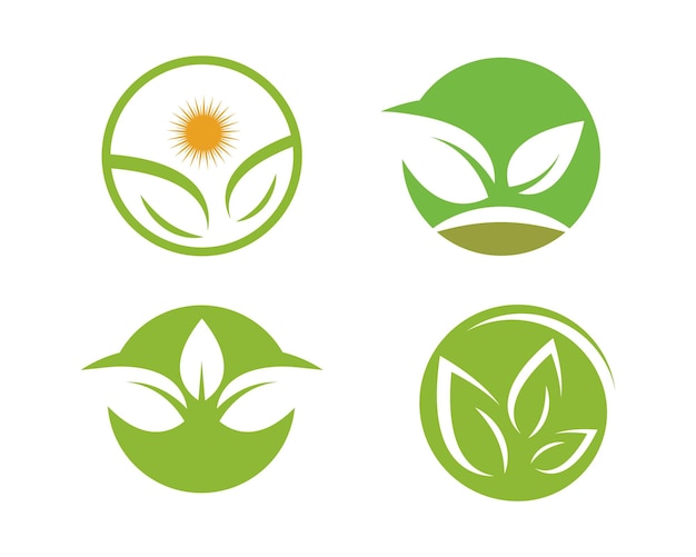 Green leaf ecology nature element vector icon of go green design