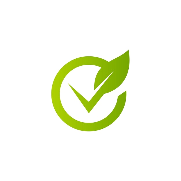 Vector green leaf energy logo