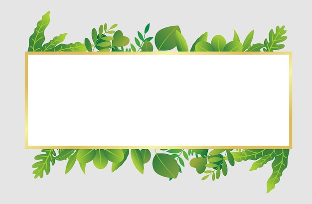 green leaf frame border background