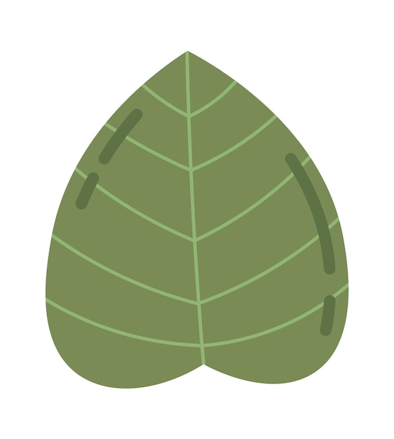 Vector green leaf hand drawn icon