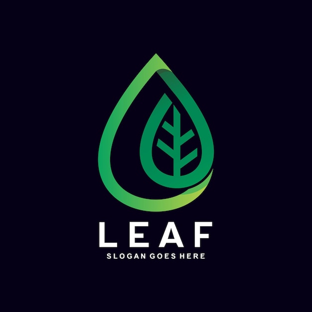 Green leaf logo design