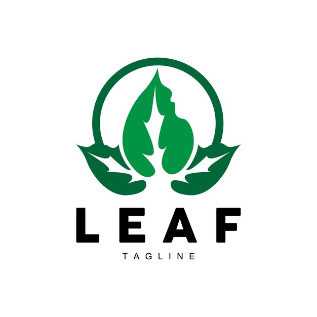 green leaf logo ecology natural plant vector nature design illustration template icon