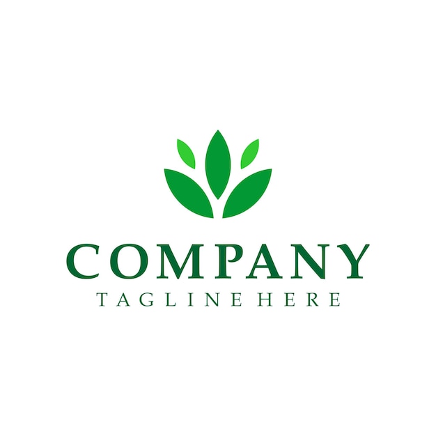 Green leaf logo icon vector design template