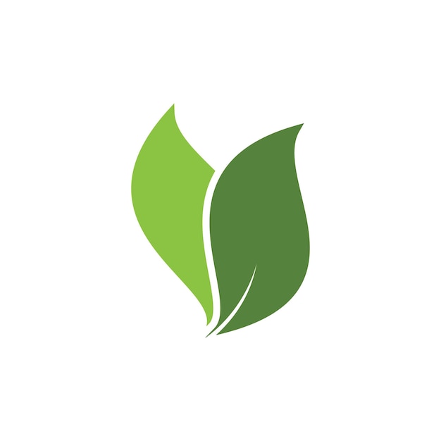 Green leaf logo vector element symbol template