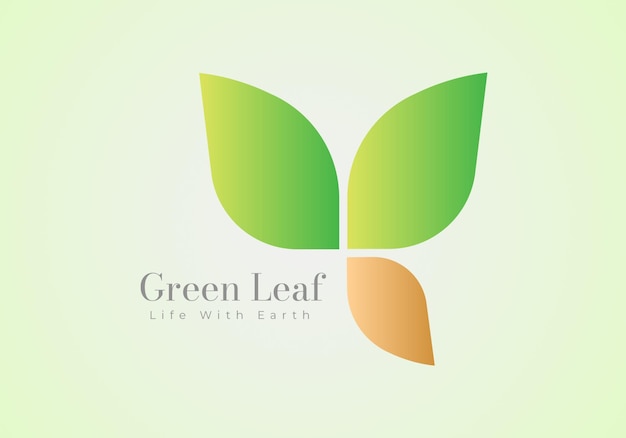 Green leaf logo with a green leaf