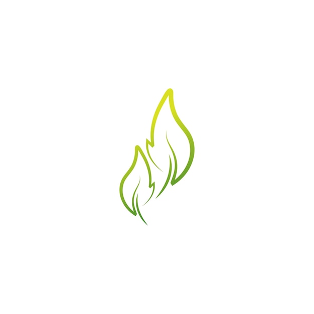 Green leaf natural leaf icon logo design template