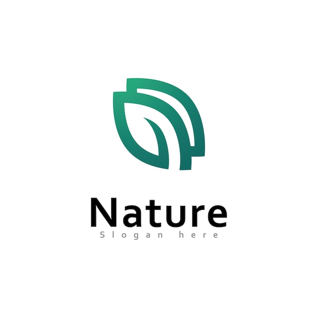 Green leaf nature element ecology vector design