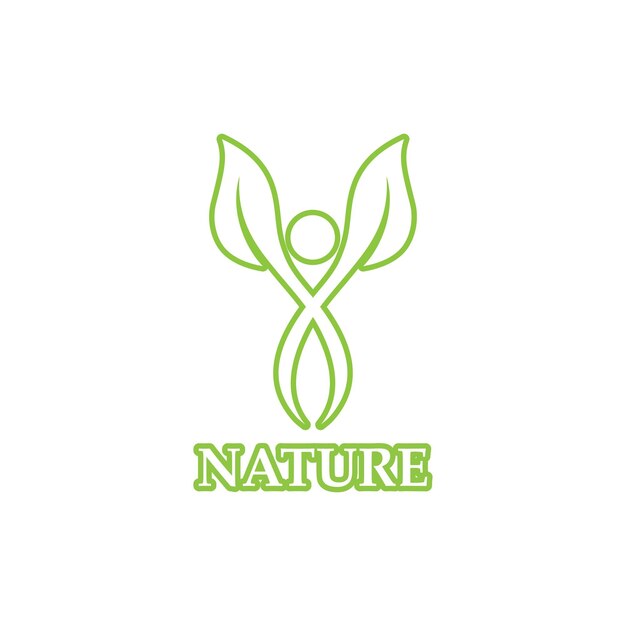 Verde foglia muta ecologia natura elemento logo