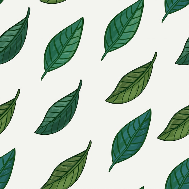 Green Leaf Seamless Pattern