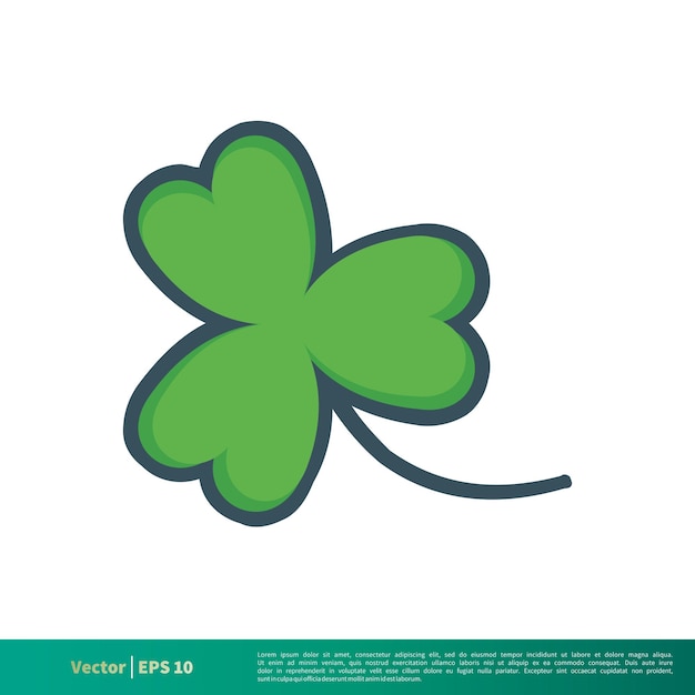 Green leaf st patrick day icon vector logo template illustration design vector eps 10