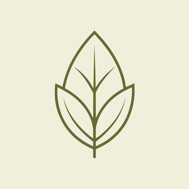 a green leaf stands out against a plain white background a minimalist approach with clean lines and a single logo