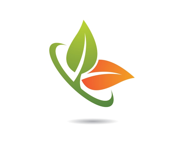 Vector green leaf symbol illustration