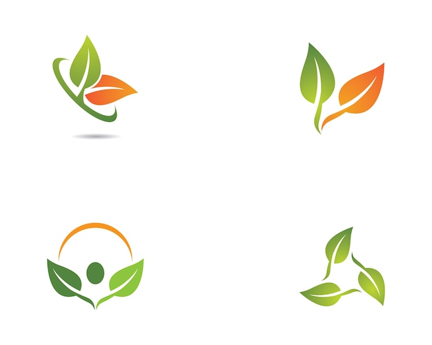 Green leaf symbol illustration